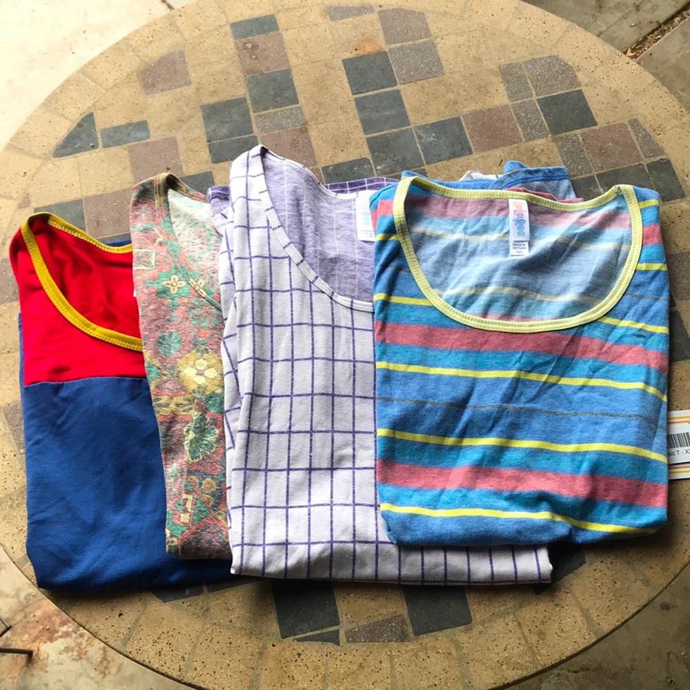 Lularoe lot 4 xs/s perfect classic t block new